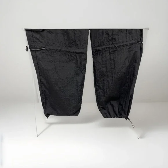 Garage Paxton Parachute Pants Size XS Black 100% Cotton Gorpcore Relaxed Pockets - Picture 6 of 12